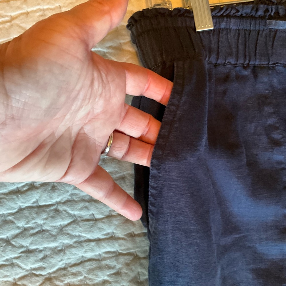 Michael Stars Blue Linen Pants Large - Picture 4 of 8